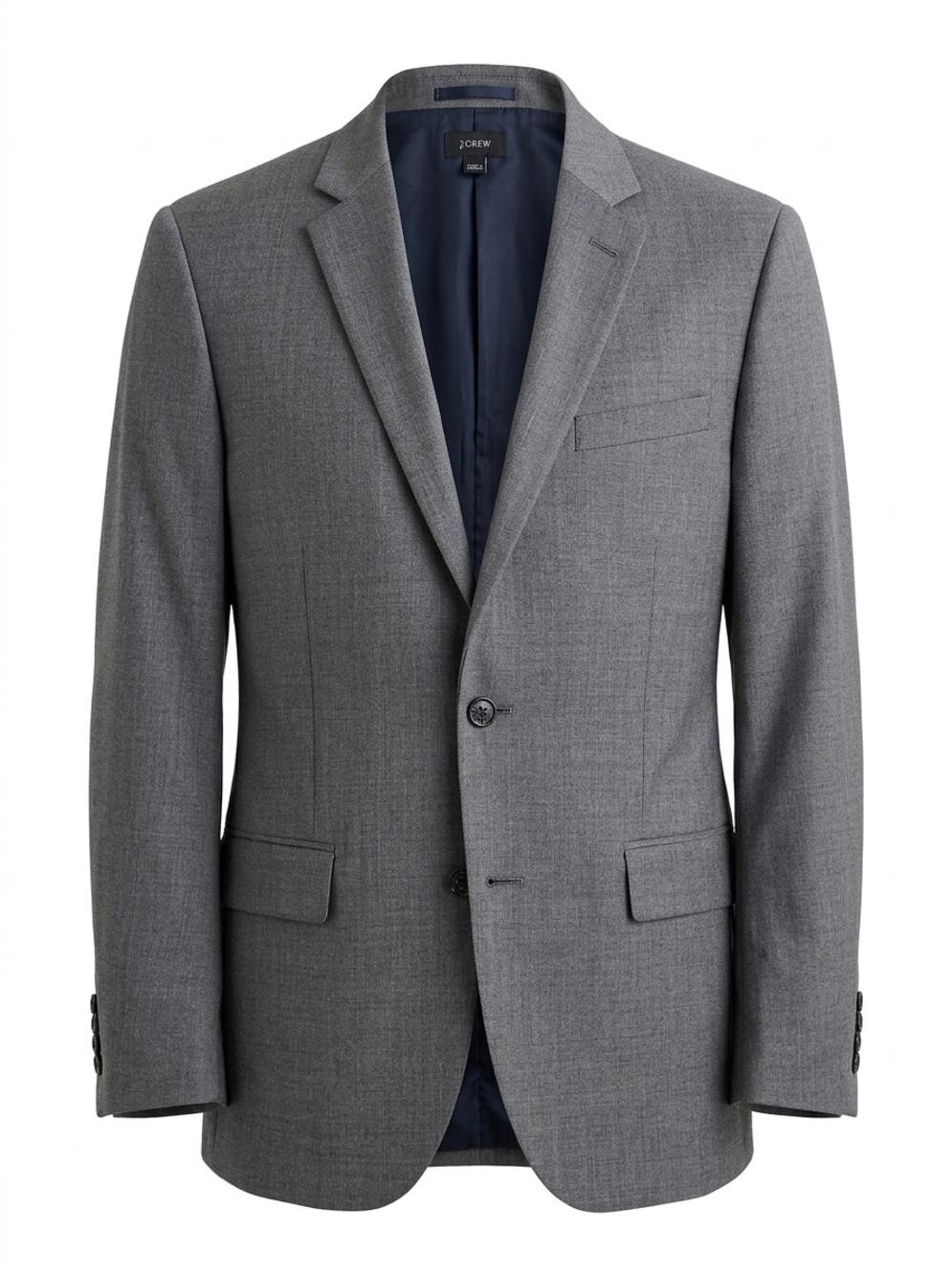 J.Crew Ludlow Jacket 100% Wool Gray Lined Collared Two Button Men Size 40R